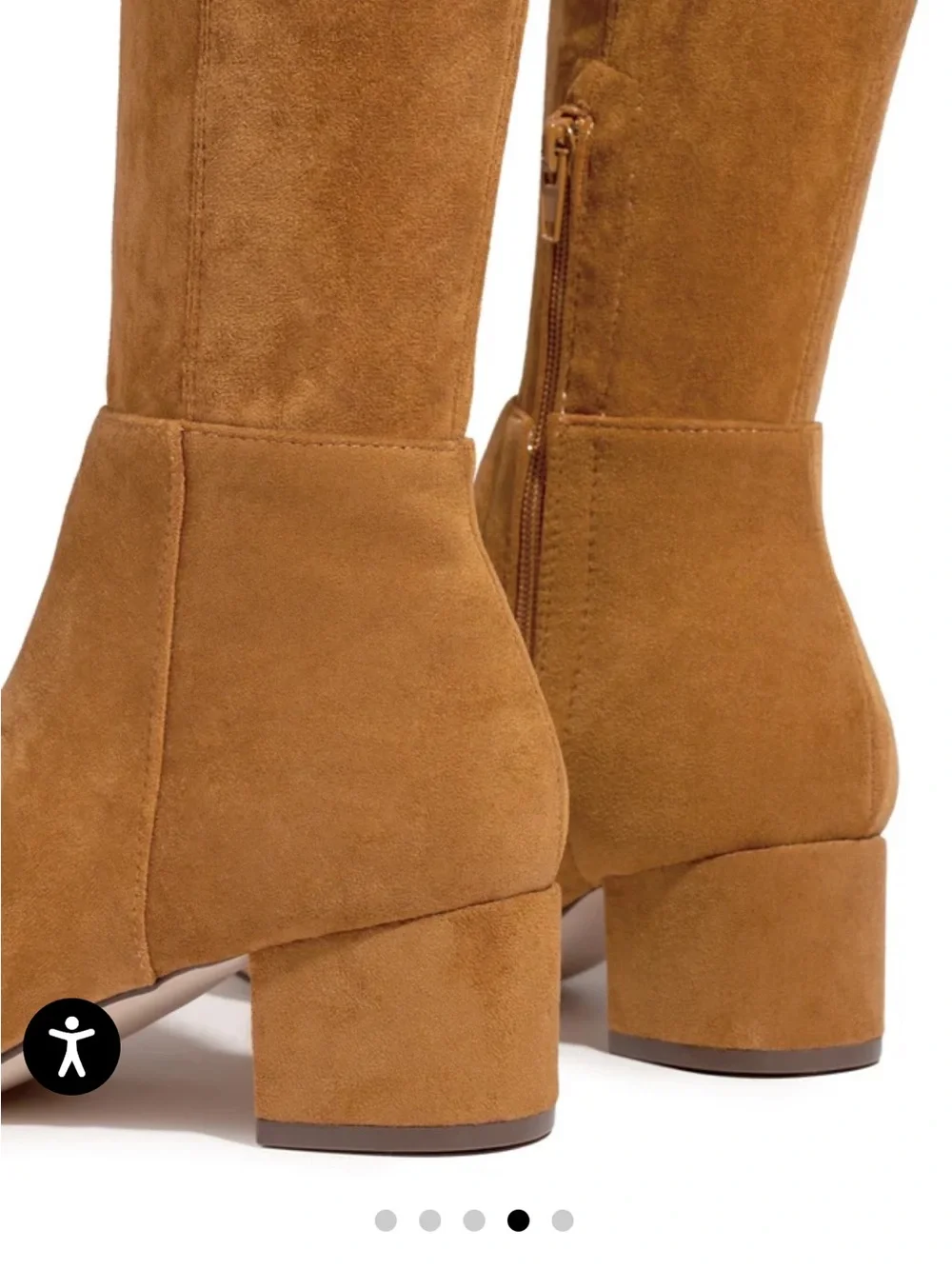 Miss Lola Over-The-Knee Pointed Toe Boots in Cognac